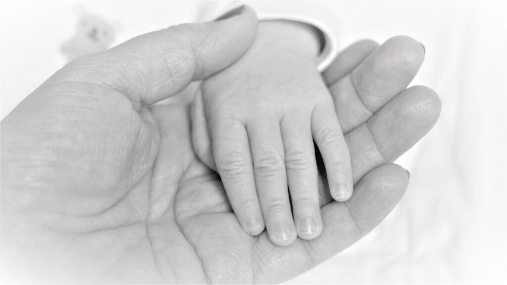 hands, infant, baby
